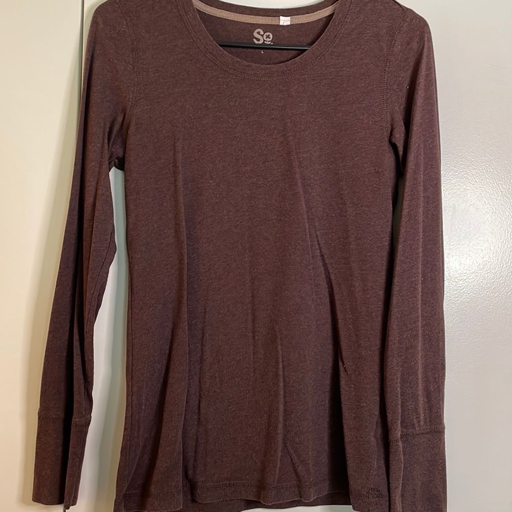 Brown SO long sleeved tee 🤎